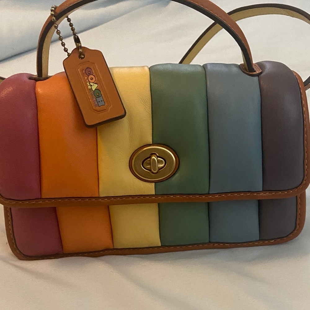 Coach Rainbow Stripe Crossbody Bag